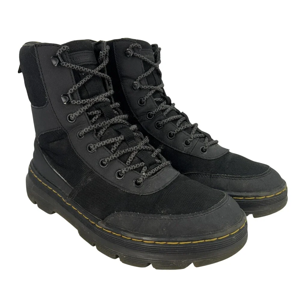 Dr. Martens Combs Tech Boots Mens Size 9 Poly Nylon Combat Ankle Lace Up